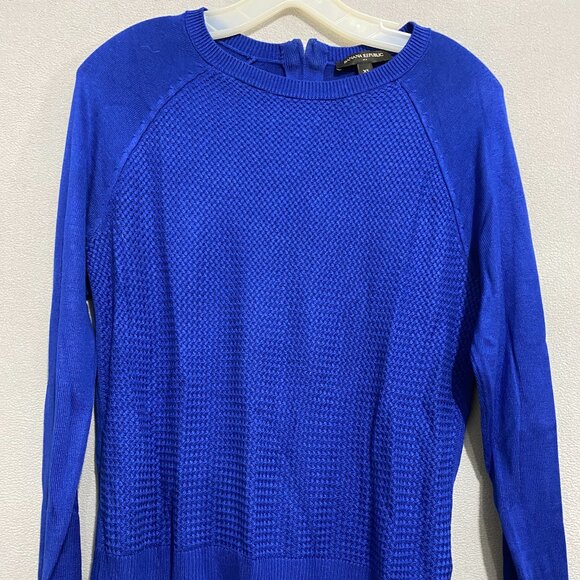 Banana Republic Sweaters - Banana Republic Blue Textured Knit Sweater XS | Lightweight Crewneck Pullover